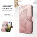 Чехол-книжка с рисунком UniCase Butterfly Pattern для OPPO Reno 16 / 16 Pro - Rose Gold (413214RG). Фото 6 из 14