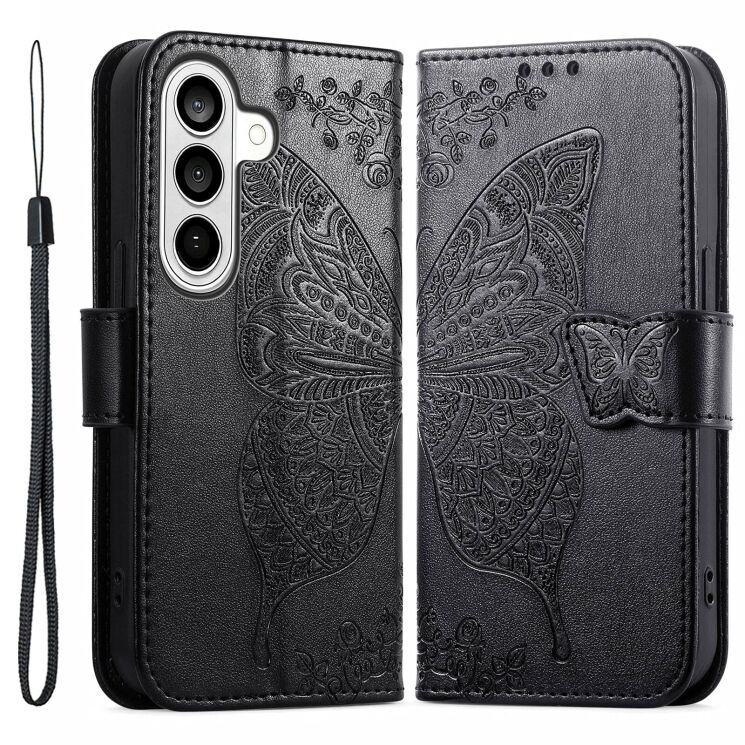 Чехол-книжка с рисунком UniCase Butterfly Pattern для Samsung Galaxy A37 (A376) - Black: фото 1 из 10