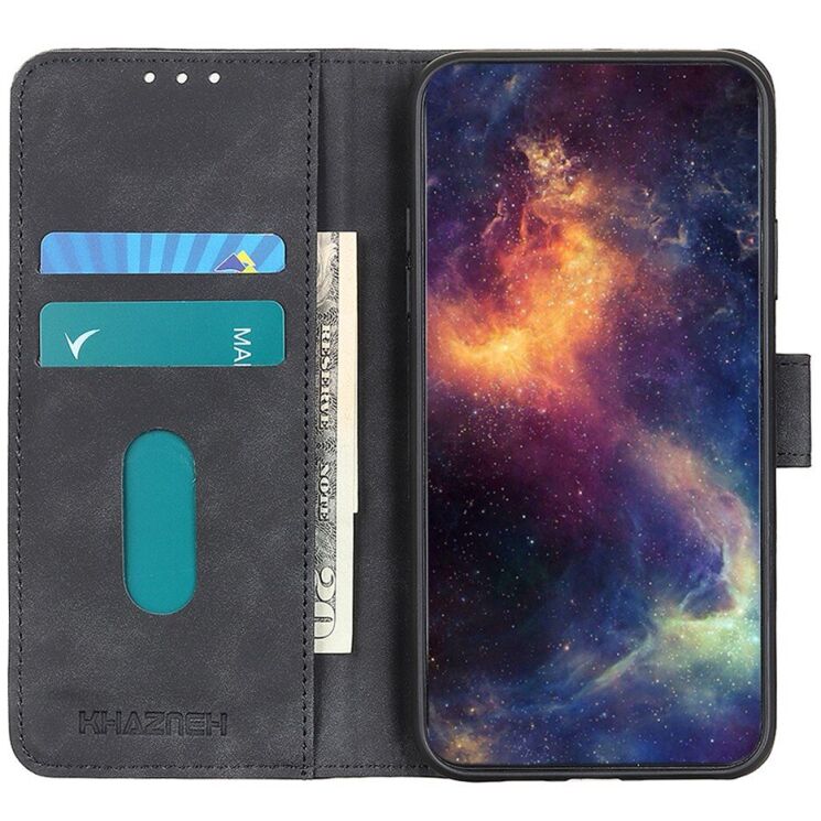 Чохол-книжка з застібкою KHAZNEH Retro Wallet для Xiaomi Redmi Note 15 Pro - Black: фото 3 з 9