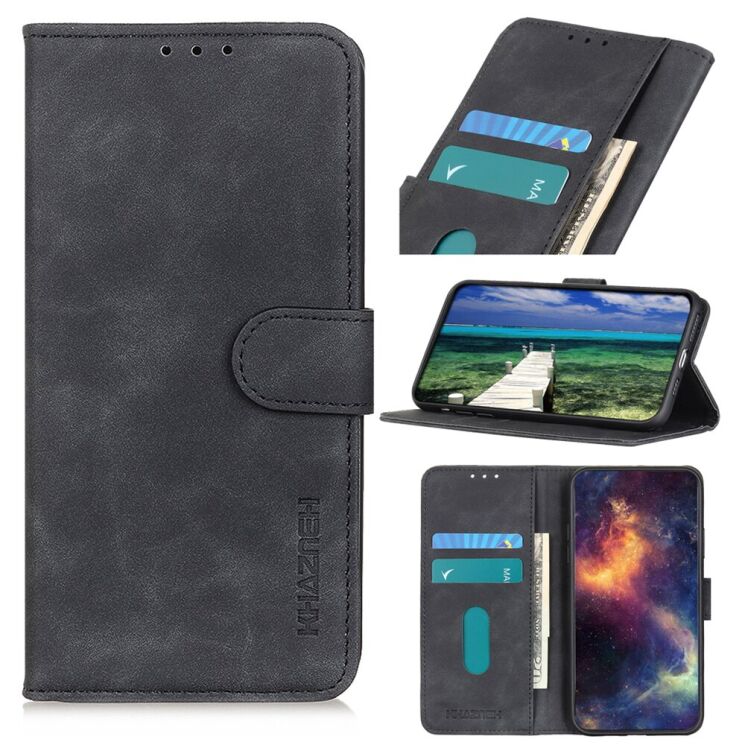 Чохол-книжка з застібкою KHAZNEH Retro Wallet для Xiaomi Redmi Note 15 Pro - Black: фото 4 з 9