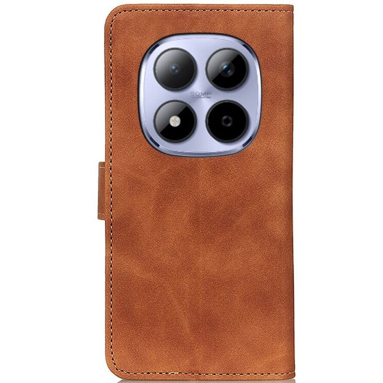 Чехол-книжка с застежкой KHAZNEH Retro Wallet для Xiaomi Redmi Note 15 Pro Plus / Poco M8 Pro 5G - Brown: фото 5 из 8