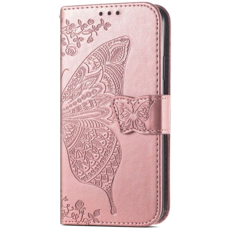 Чехол-книжка UniCase Butterfly Pattern для Motorola Edge 50 Pro - Rose Gold: фото 4 из 8