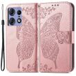 Чехол-книжка UniCase Butterfly Pattern для Motorola Edge 50 Pro - Rose Gold (353640RG)