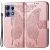 Чехол-книжка UniCase Butterfly Pattern для Motorola Edge 50 Pro - Rose Gold: фото 1 из 8