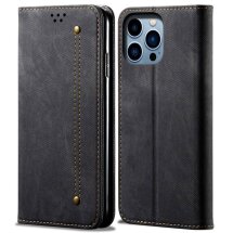 Чехол-книжка UniCase Jeans Wallet для Apple iPhone 14 Pro Max - Black: фото 1 из 6