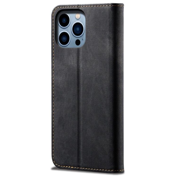 Чехол-книжка UniCase Jeans Wallet для Apple iPhone 14 Pro Max - Black: фото 3 из 6