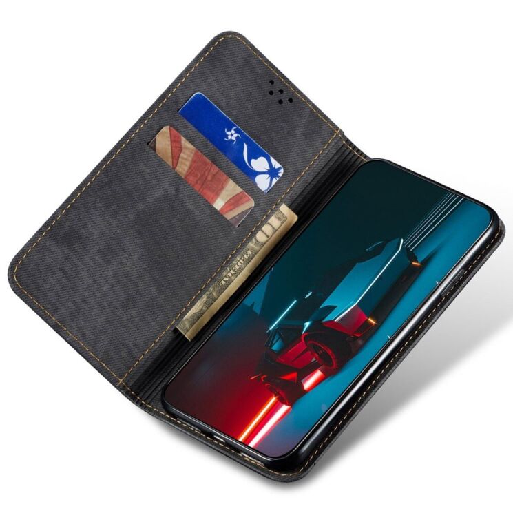 Чехол-книжка UniCase Jeans Wallet для Apple iPhone 14 Pro Max - Black: фото 4 из 6