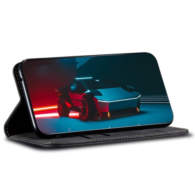 Чехол-книжка UniCase Jeans Wallet для Apple iPhone 14 Pro - Black: фото 5 из 6