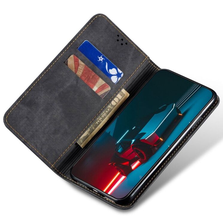 Чехол-книжка UniCase Jeans Wallet для Apple iPhone 14 Pro - Black: фото 4 из 6
