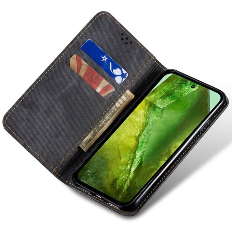 Чехол-книжка UniCase Jeans Wallet для Google Pixel 9 / 9 Pro - Black: фото 3 из 6