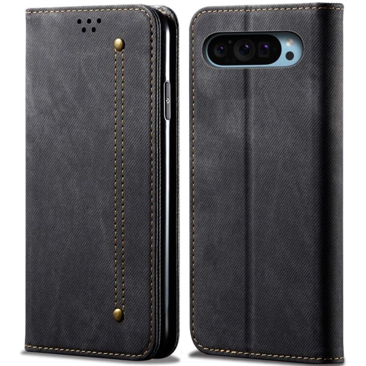 Чехол-книжка UniCase Jeans Wallet для Google Pixel 9 / 9 Pro - Black: фото 1 из 6