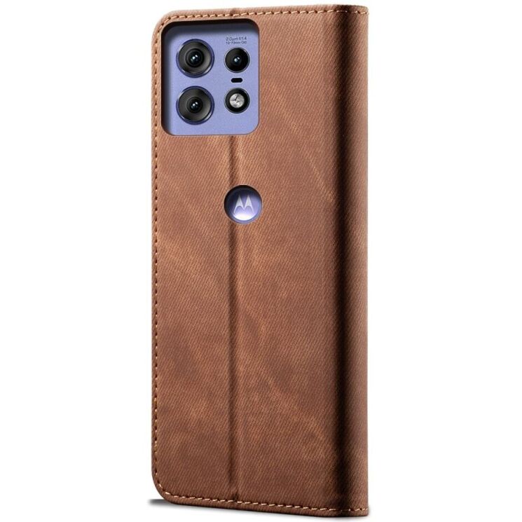 Чехол-книжка UniCase Jeans Wallet для Motorola Edge 50 Pro - Coffee: фото 6 из 6