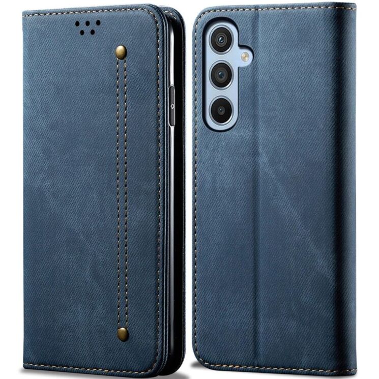Чохол-книжка UniCase Jeans Wallet для Samsung Galaxy A35 (A356) - Blue: фото 1 з 6