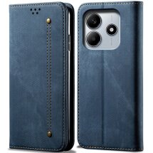 Чехол-книжка UniCase Jeans Wallet для Xiaomi Redmi Note 14 4G - Blue: фото 1 из 7