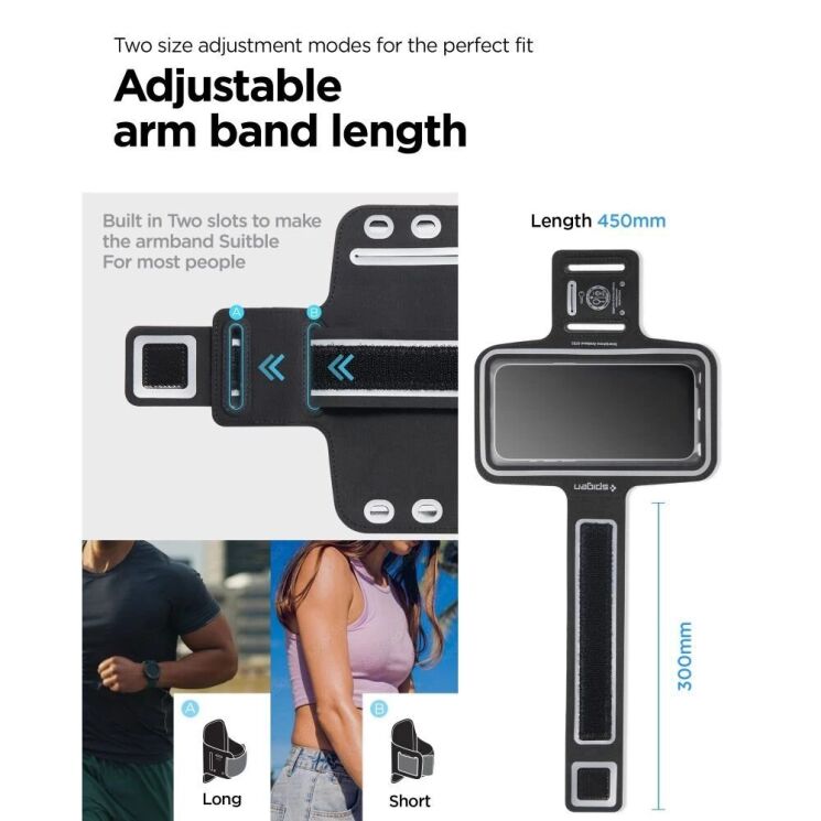 Чехол на руку Spigen (SGP) Dynamic Shield Armband A703 - Black: фото 9 из 9