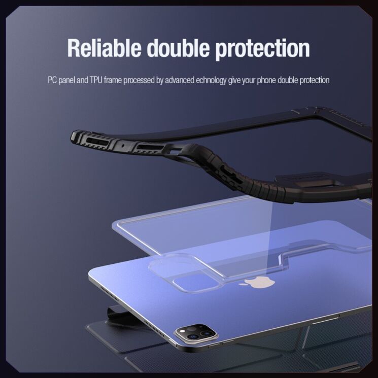 Чехол NILLKIN Bumper Leather Case Pro для Apple iPad Pro 13 (2024) - Blue: фото 12 из 17
