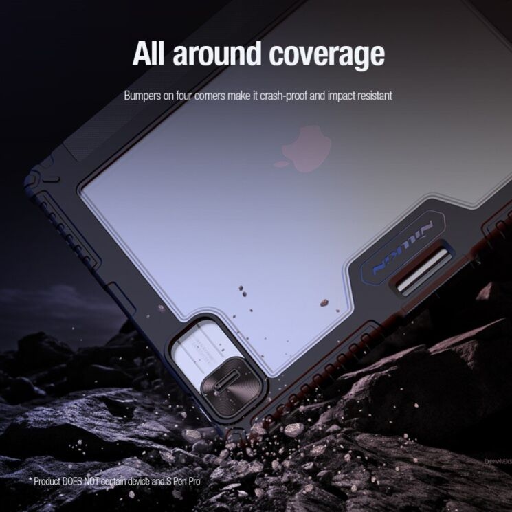 Чехол NILLKIN Bumper Leather Case Pro для Apple iPad Pro 13 (2024) - Blue: фото 13 из 17