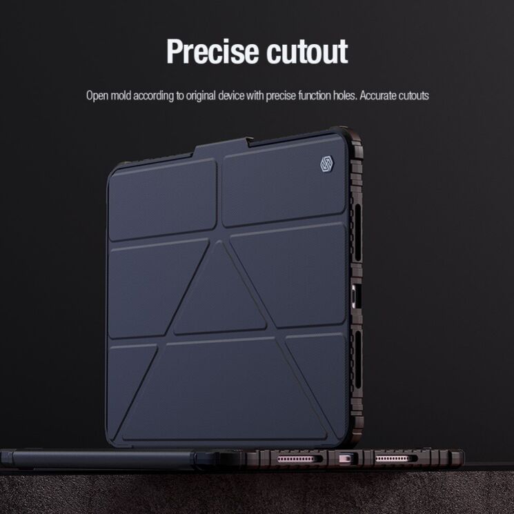 Чехол NILLKIN Bumper Leather Case Pro для Apple iPad Pro 13 (2024) - Blue: фото 17 из 17