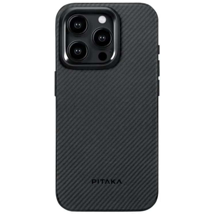Чехол Pitaka MagEZ Case Pro 4 для iPhone 15 Pro (KI1501PP) - 1500D Black / Grey (Twill) (339589BH) Чехол Pitaka MagEZ Case Pro 4 для iPhone 15 Pro (KI1501PP) - 1500D Black / Grey (Twill): фото 1 из 8