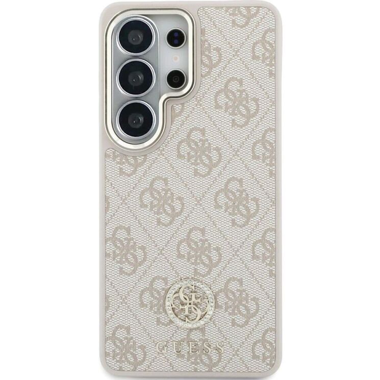 Чохол з ремінцем Guess 4G Big Rhinestone Triangle Strap MagSafe для Samsung Galaxy S26 Ultra (S948) GUHMS26LP4G4DCSP - Pink: фото 2 з 8