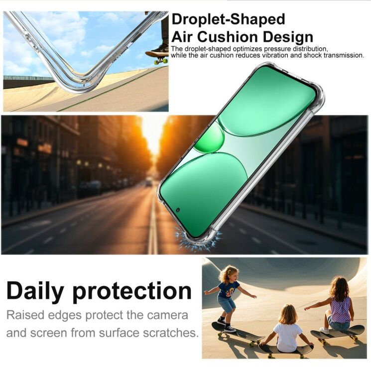 Чехол с усиленными углами IMAK Airbag MAX Case для Realme C85 - Transparent: фото 4 из 8