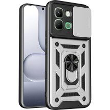 Чехол с защитой камеры Deexe Armor Shield для Infinix Note Edge - Silver: фото 1 из 9