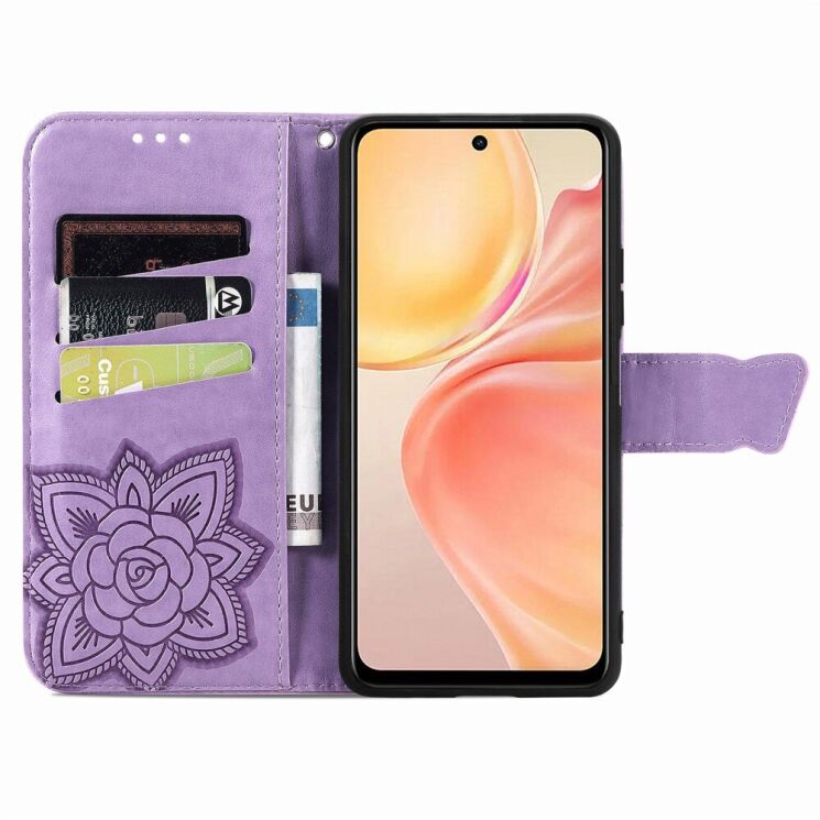 Чохол UniCase Butterfly Pattern для Infinix Smart 9 (X6532) - Light Purple: фото 2 з 6