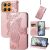Чехол UniCase Butterfly Pattern для Motorola Moto G15 - Rose Gold: фото 1 из 14