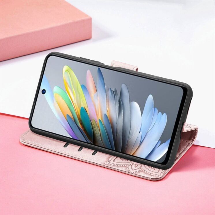 Чехол UniCase Butterfly Pattern для Motorola Moto G15 - Rose Gold: фото 8 из 14