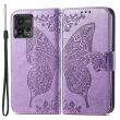 Чехол UniCase Butterfly Pattern для Motorola Moto G72 - Light Purple (318822LV)