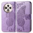 Чехол UniCase Butterfly Pattern для OPPO Reno 12 F/FS - Light Purple (360124LV)