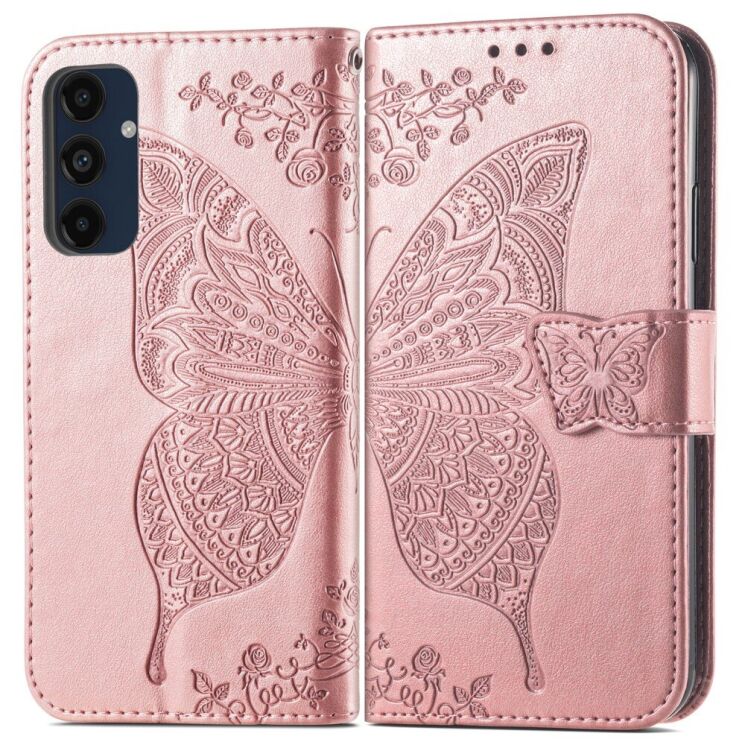Чехол UniCase Butterfly Pattern для Samsung Galaxy A16 (A165) - Rose Gold: фото 1 из 6