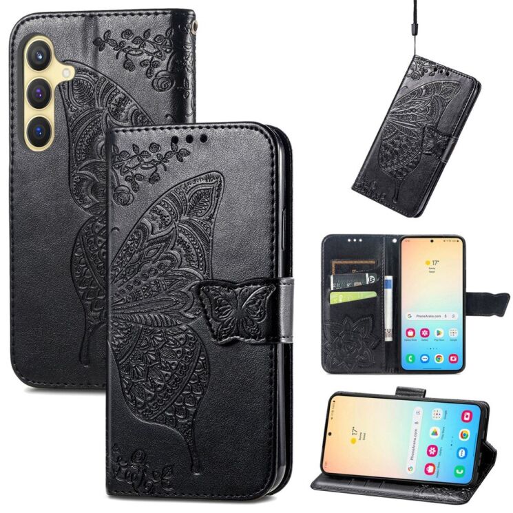 Чехол UniCase Butterfly Pattern для Samsung Galaxy S25 (S931) - Black: фото 1 из 9