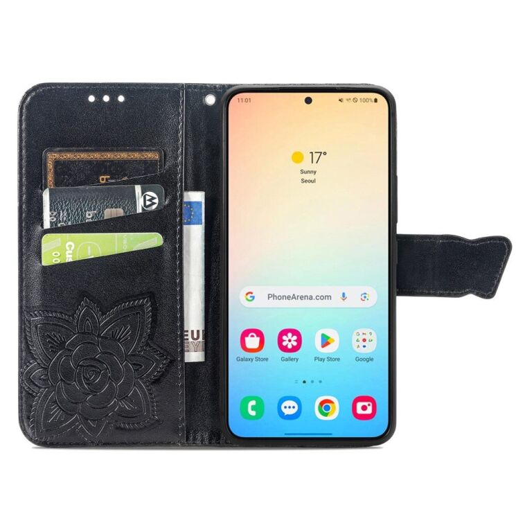 Чехол UniCase Butterfly Pattern для Samsung Galaxy S25 (S931) - Black: фото 3 из 9