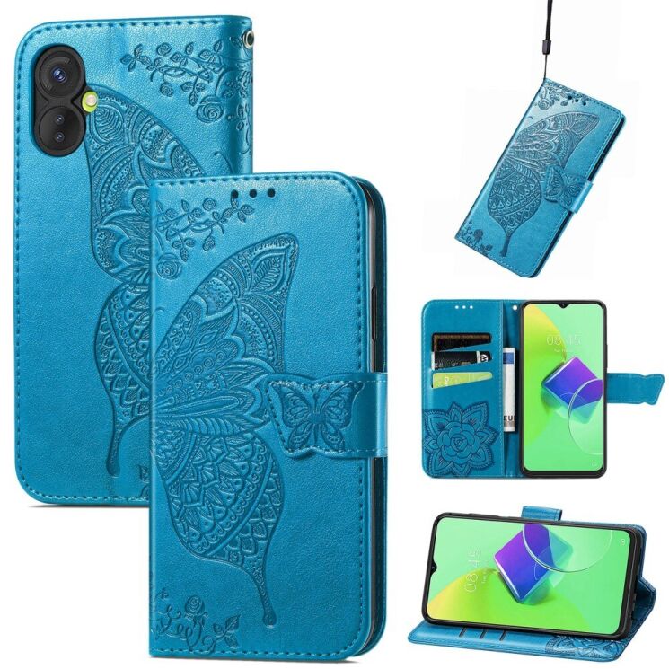 Чехол UniCase Butterfly для Tecno Spark 9 Pro (KH7n) - Blue: фото 6 из 10