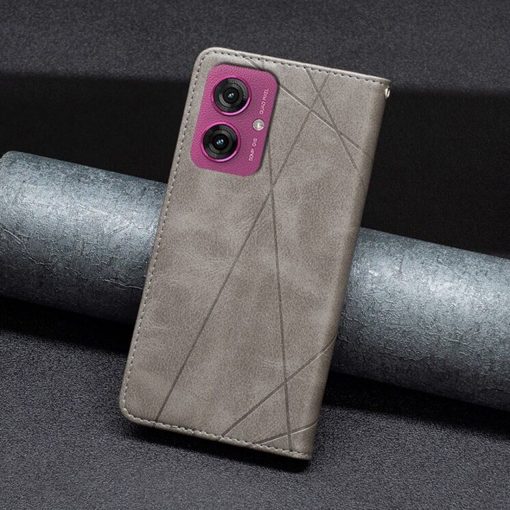 Чохол UniCase Geometric Pattern для Motorola Moto G55 - Grey: фото 4 з 8