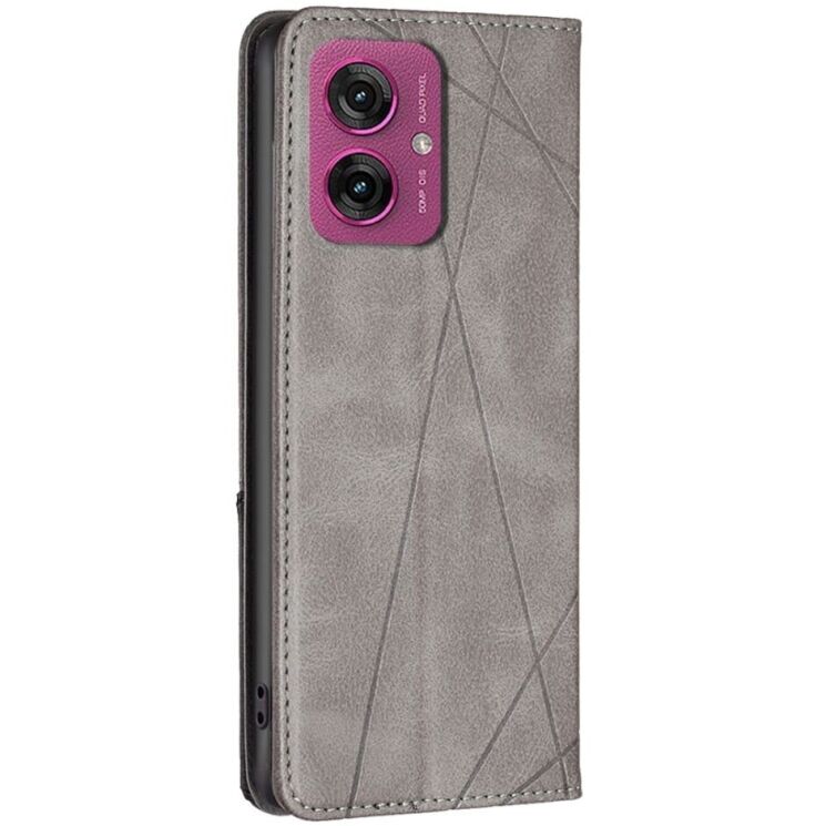 Чохол UniCase Geometric Pattern для Motorola Moto G55 - Grey: фото 3 з 8