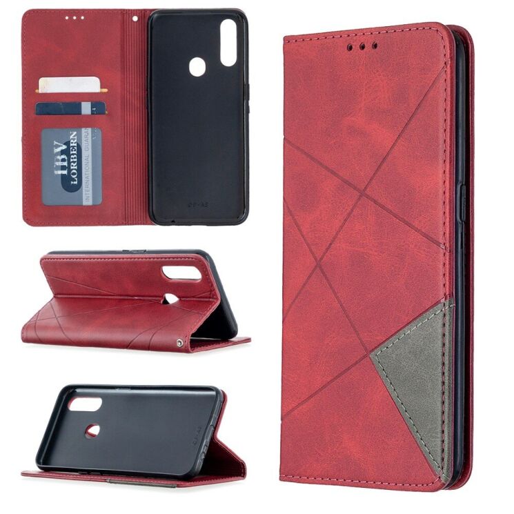 Чехол-книжка с кармашками UniCase Geometric Pattern для OPPO A31 - Red: фото 1 из 10