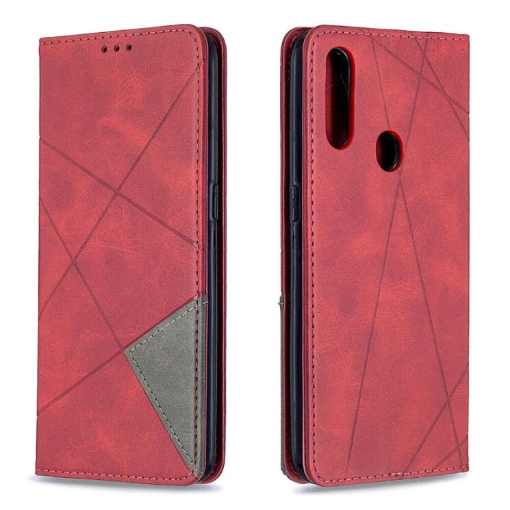 Чехол-книжка с кармашками UniCase Geometric Pattern для OPPO A31 - Red: фото 4 из 10
