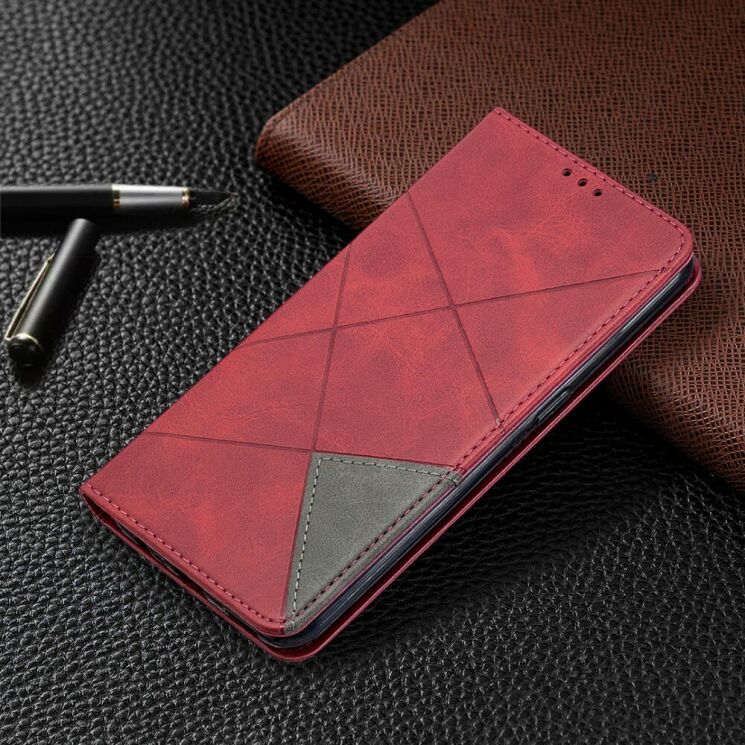 Чехол-книжка с кармашками UniCase Geometric Pattern для OPPO A31 - Red: фото 8 из 10