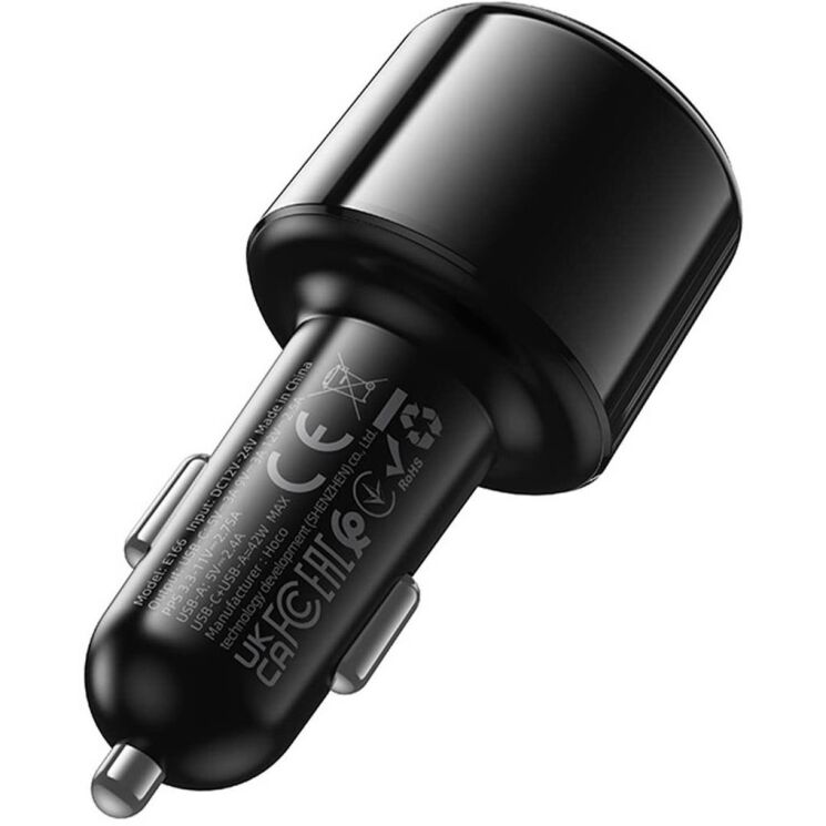 FM модулятор Hoco E166 Path PD42W + QC3.0 (USB to Type-C) - Black (923319B) FM модулятор Hoco E166 Path PD42W + QC3.0 (USB to Type-C) - Black: фото 5 из 8