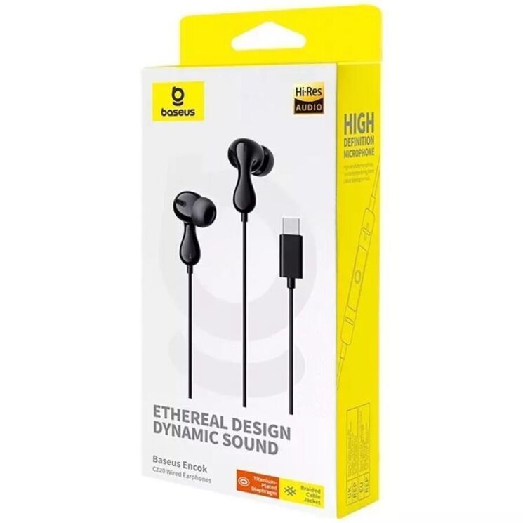 Гарнітура Baseus Encok CZ20 Type-C (A00171400113-00) - Black (400177B) Гарнітура Baseus Encok CZ20 Type-C (A00171400113-00) - Black: фото 4 з 16