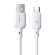 Кабель Baseus Silky Series USB to Type-C (100W, 2m) P10377703213-01 - White: фото 1 з 18