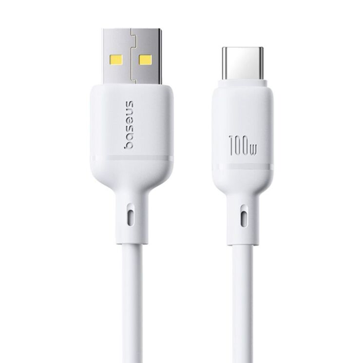 Кабель Baseus Silky Series USB to Type-C (100W, 2m) P10377703213-01 - White: фото 1 з 18