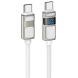 Кабель Hoco U137 Type-C to Type-C (60W, 3A, 1.2m) - White (896293W). Фото 1 из 6