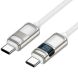 Кабель Hoco U137 Type-C to Type-C (60W, 3A, 1.2m) - White (896293W). Фото 2 из 6