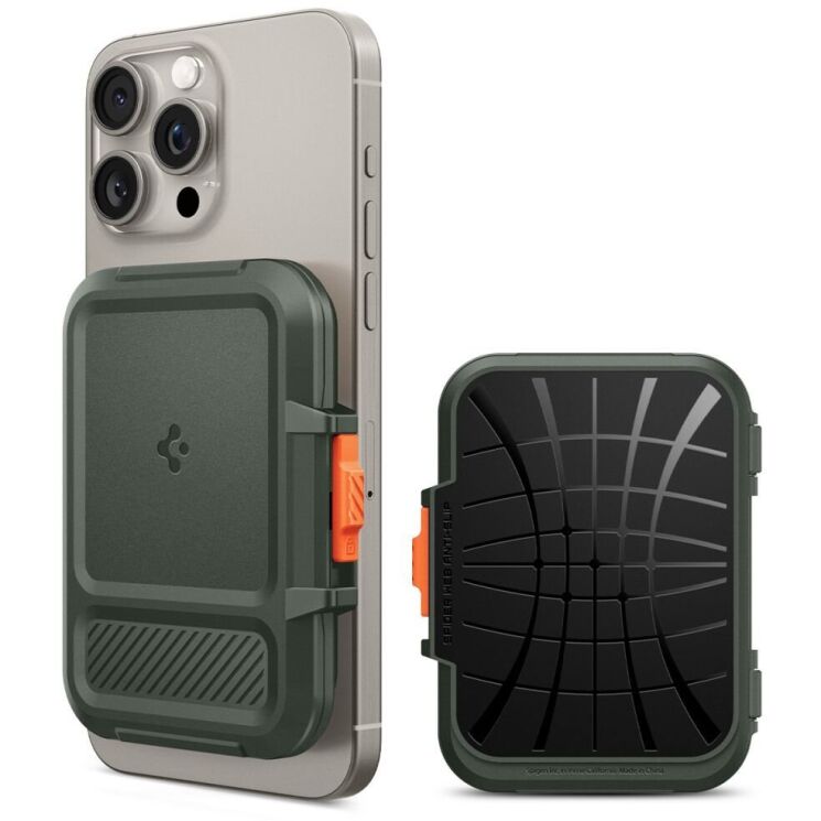 Кардхолдер Spigen (SGP) Lock Fit (MagFit) AFA08528 - Military Green: фото 2 из 21
