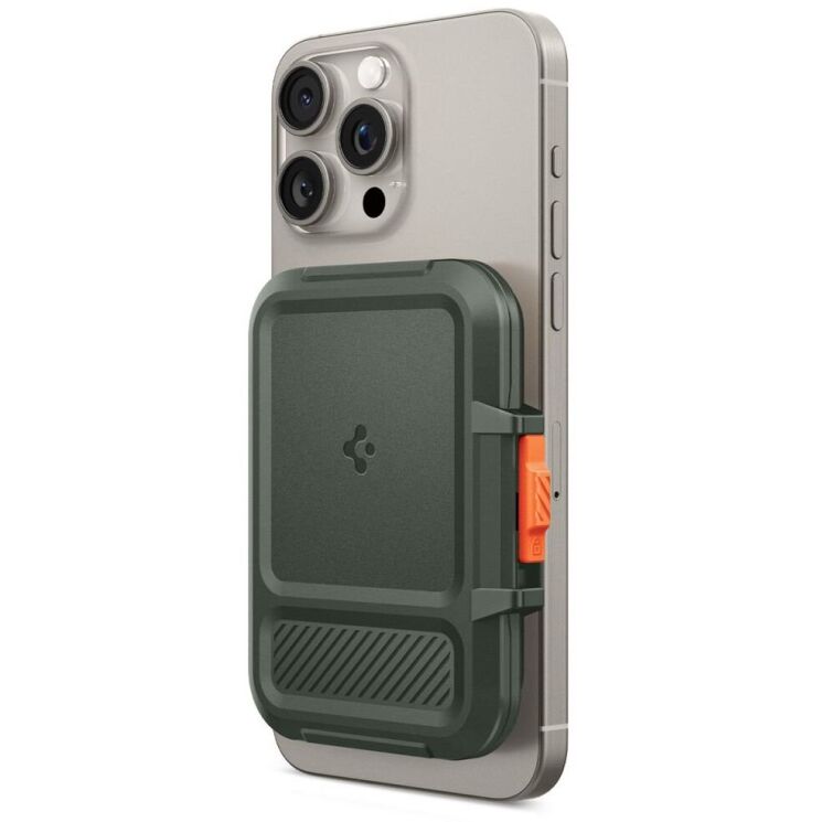 Кардхолдер Spigen (SGP) Lock Fit (MagFit) AFA08528 - Military Green: фото 12 из 21