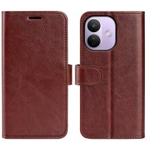 Класичний чохол-книжка Deexe Wallet Style для Xiaomi Redmi Note 17 Pro Plus - Brown: фото 1 з 8
