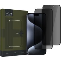 Комплект захисних стекол (2шт) HOFI Anti Spy Glass Pro+ для Apple iPhone 16 Pro Max - Black: фото 1 з 6